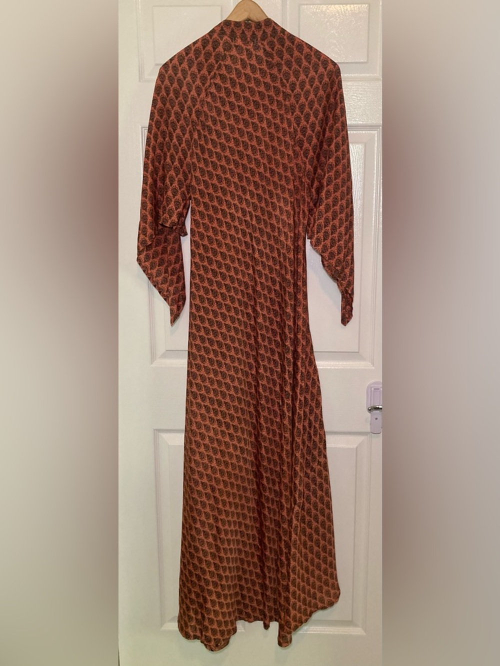 Boho Maxi Dress in Rust Pattern - Picture 3 of 9